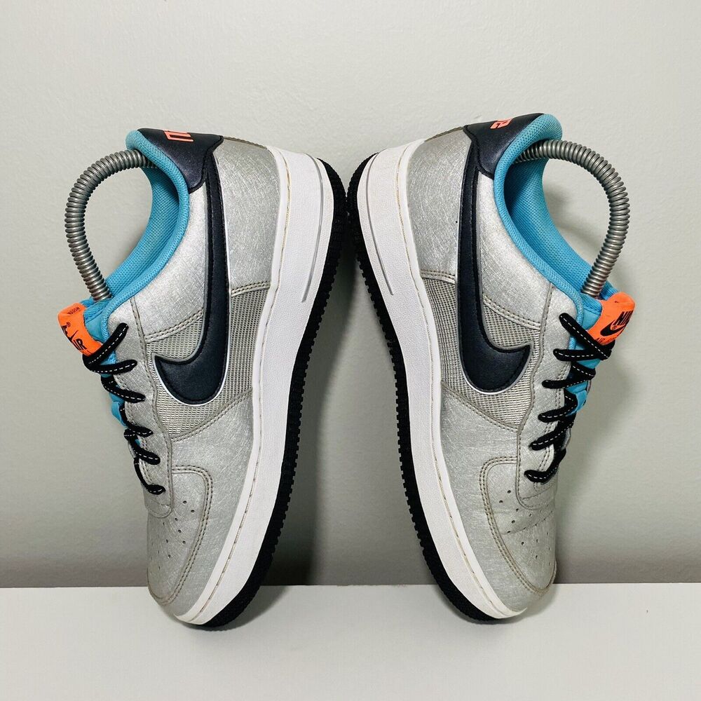 Nike Air Force 1 One Low Boys 6Y Shoes Silver Gray Space To Dream CW6011-001 - Picture 9 of 12